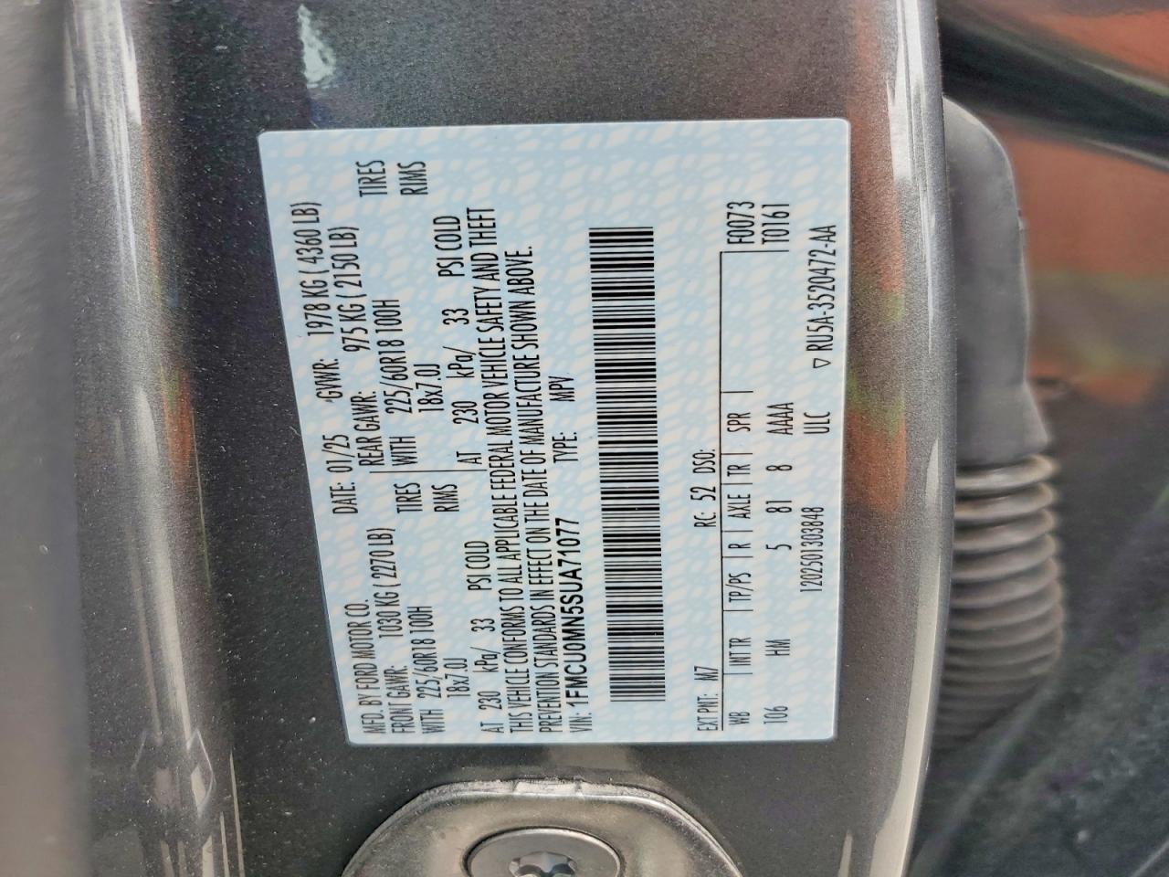 2025 FORD ESCAPE ST LINE photo 37