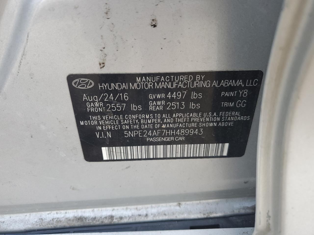 2017 HYUNDAI SONATA SE photo 12