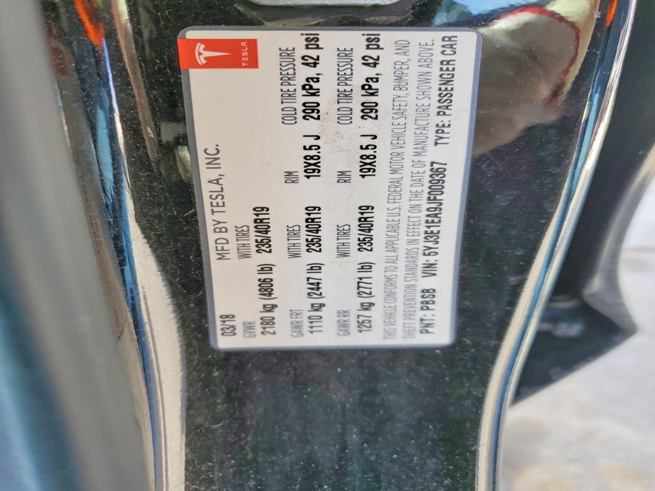 2018 TESLA MODEL 3 photo 25