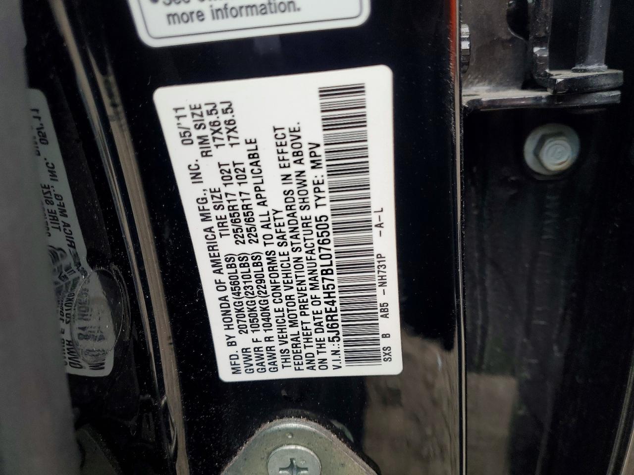 2011 HONDA CR-V EX photo 34