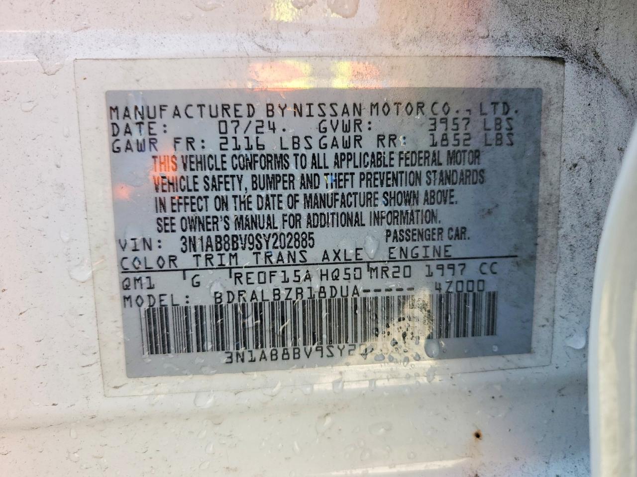2025 NISSAN SENTRA S photo 12