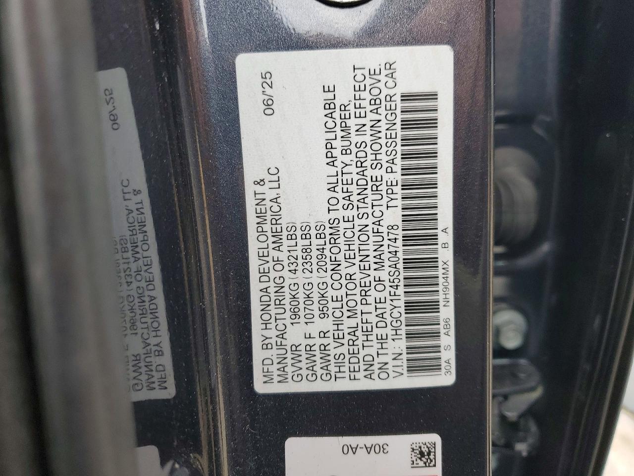 2025 HONDA ACCORD SE photo 12