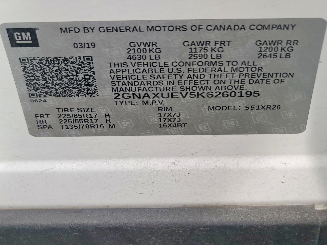2019 CHEVROLET EQUINOX LT photo 37