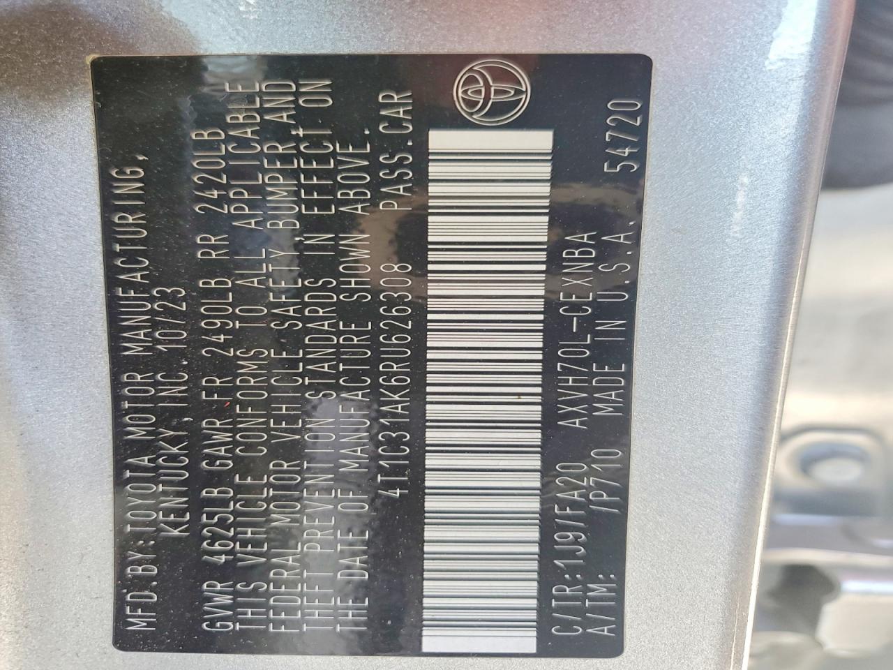 2024 TOYOTA CAMRY LE photo 27