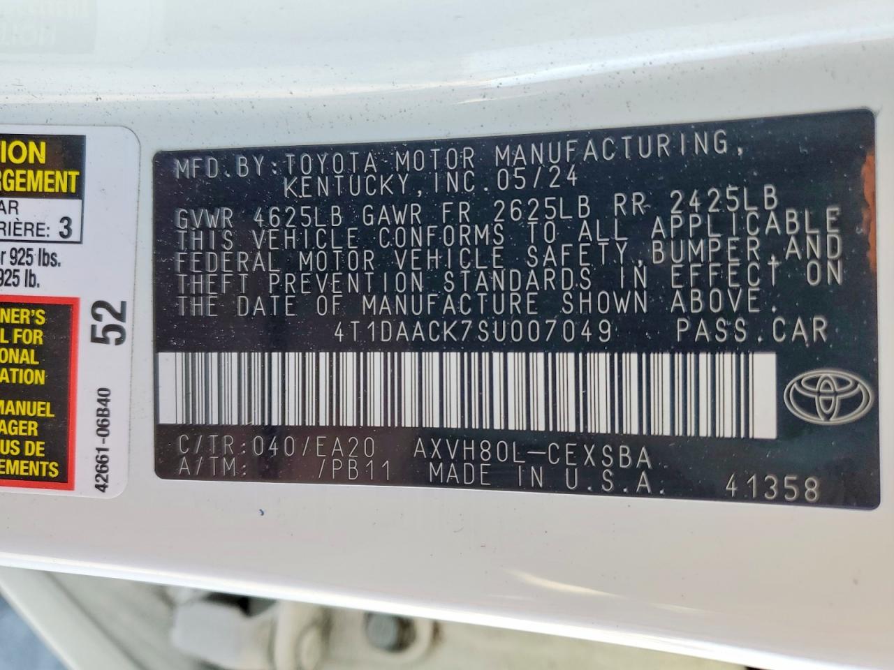 2025 TOYOTA CAMRY XSE photo 12
