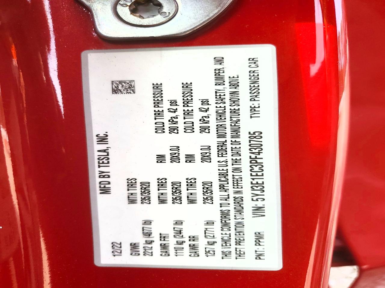 2023 TESLA MODEL 3 photo 12