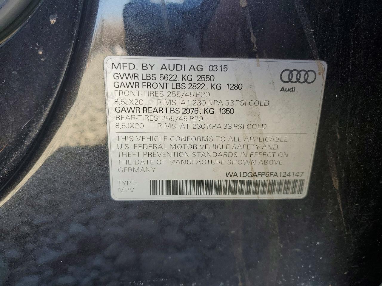 2015 AUDI Q5 PREMIUM PLUS photo 13