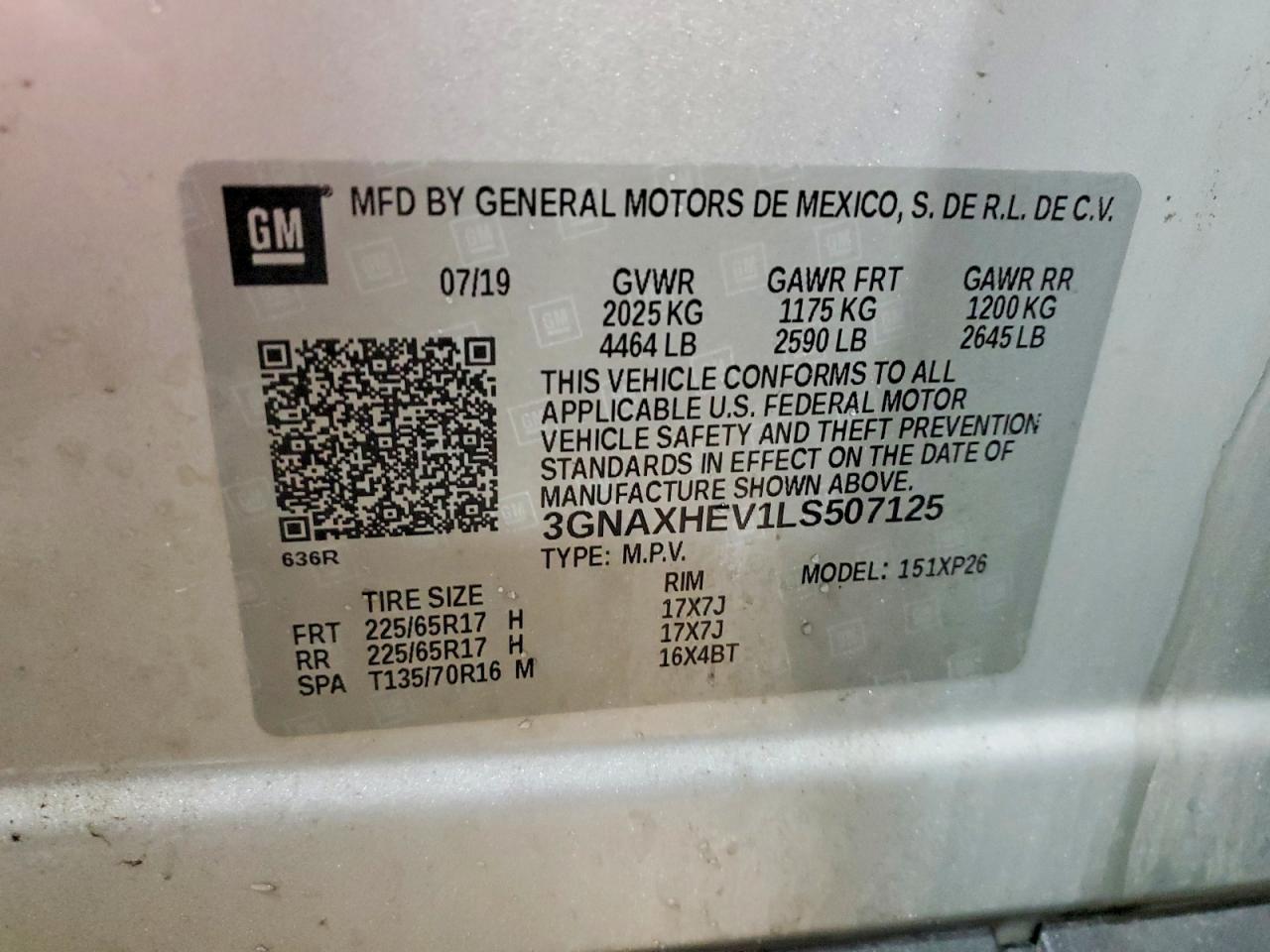 2020 CHEVROLET EQUINOX LS photo 12
