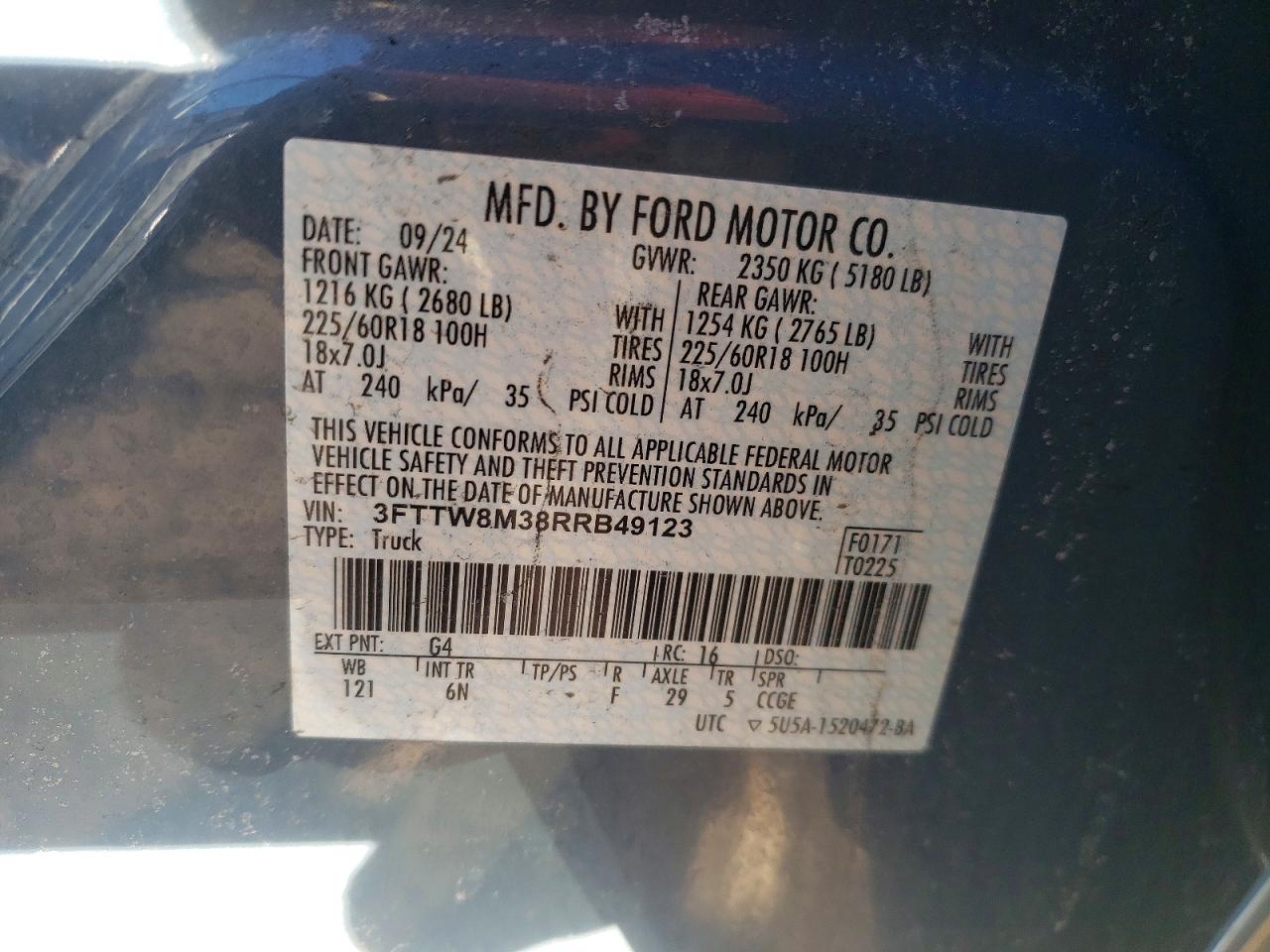 2024 FORD MAVERICK LARIAT photo 12