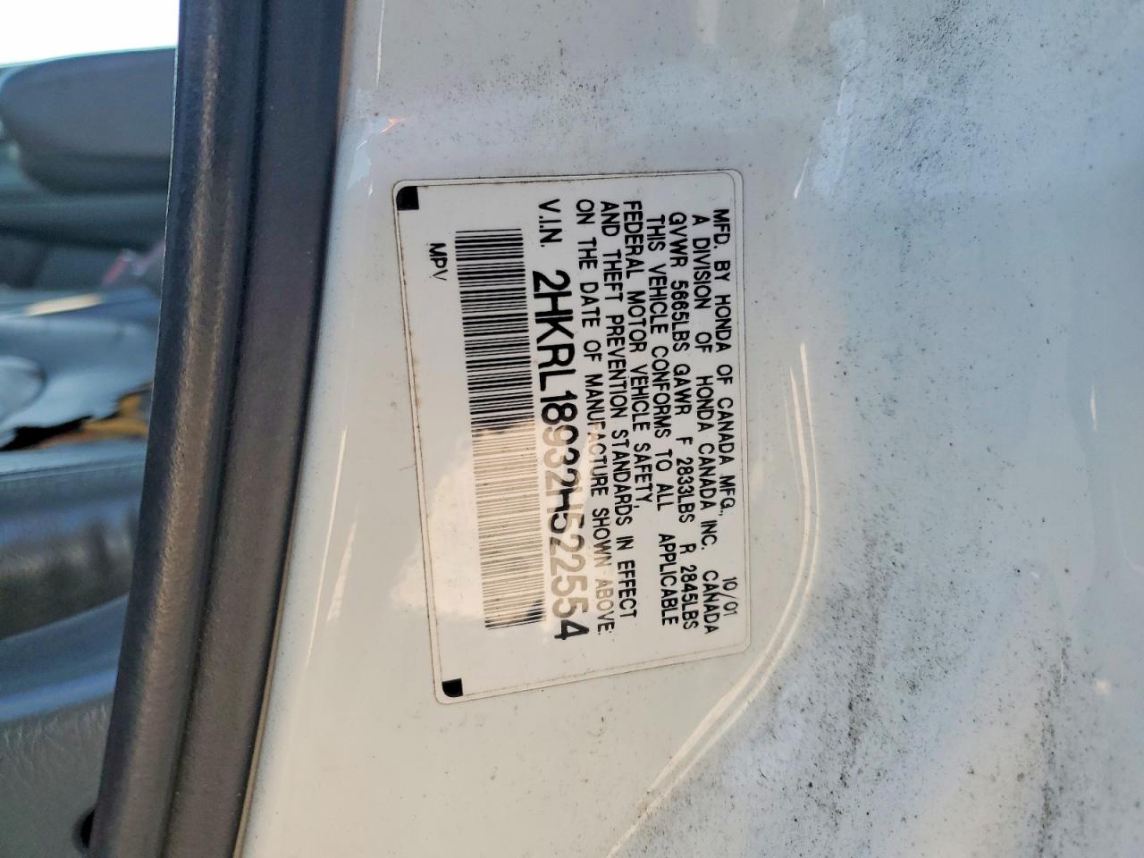 2002 HONDA ODYSSEY EXL photo 25