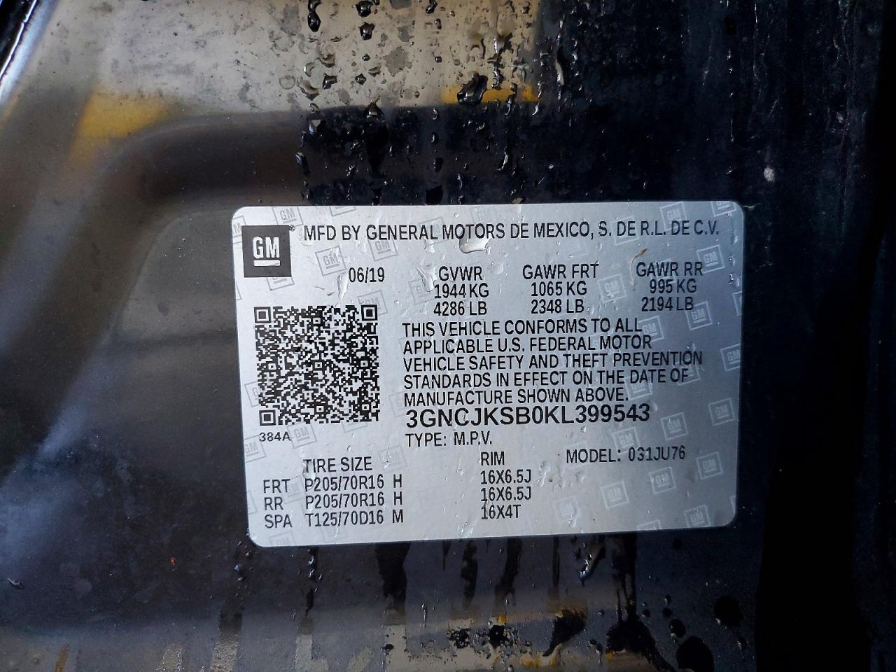 2019 CHEVROLET TRAX LS photo 12