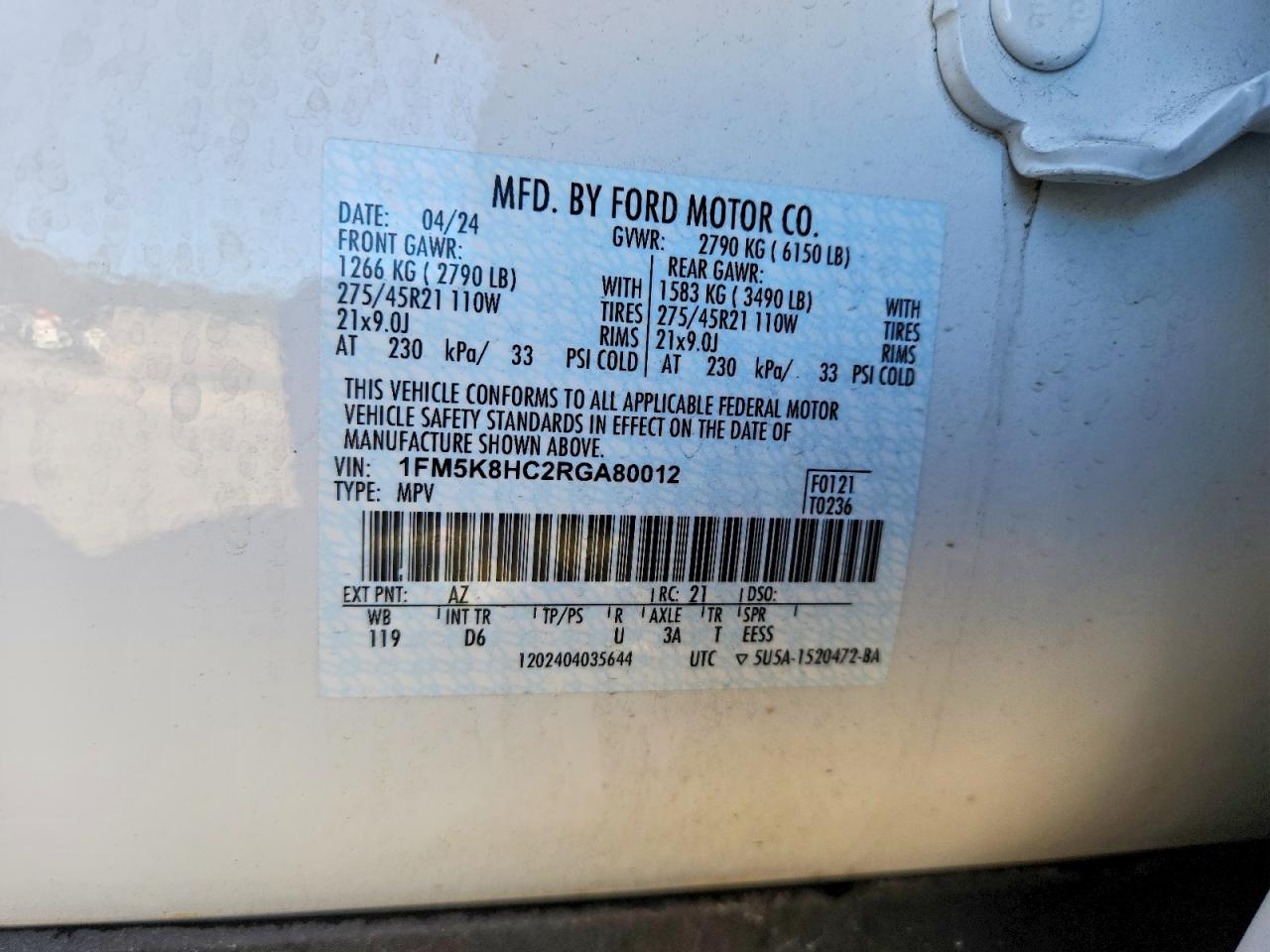 2024 FORD EXPLORER PLATINUM photo 23