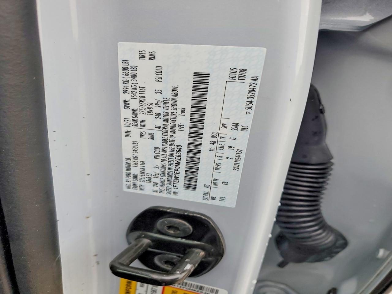 2021 FORD F150 SUPERCREW photo 12