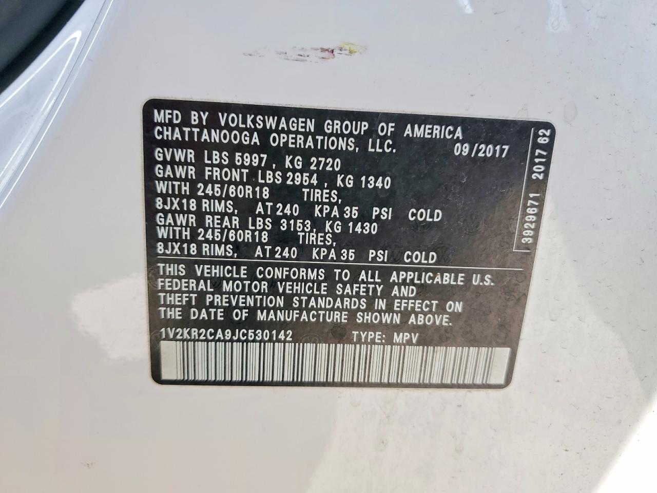 2018 VOLKSWAGEN ATLAS SE photo 27