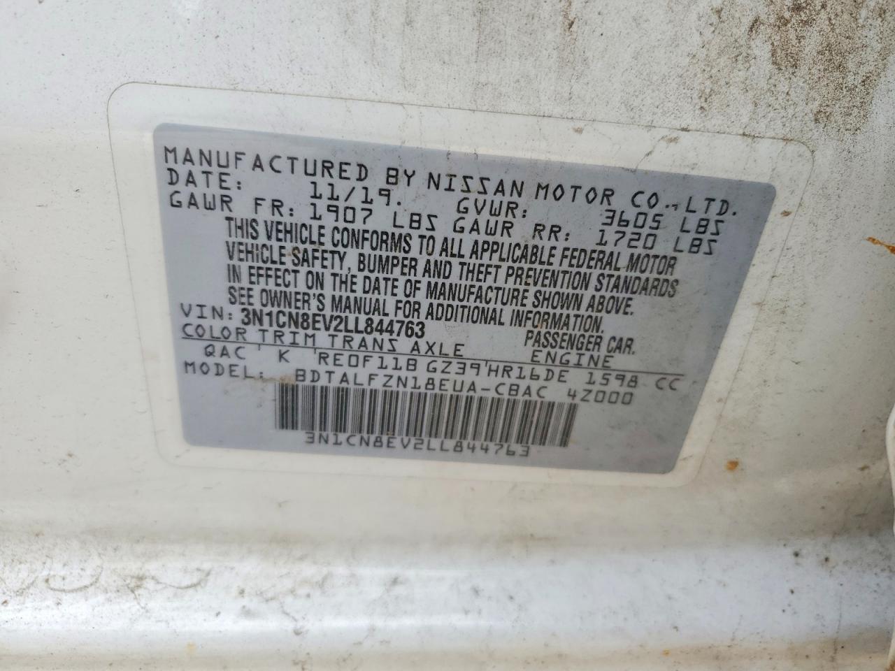 2020 NISSAN VERSA SV photo 12