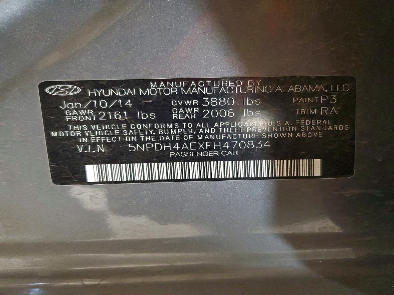 2014 HYUNDAI ELANTRA LIMITED photo 12