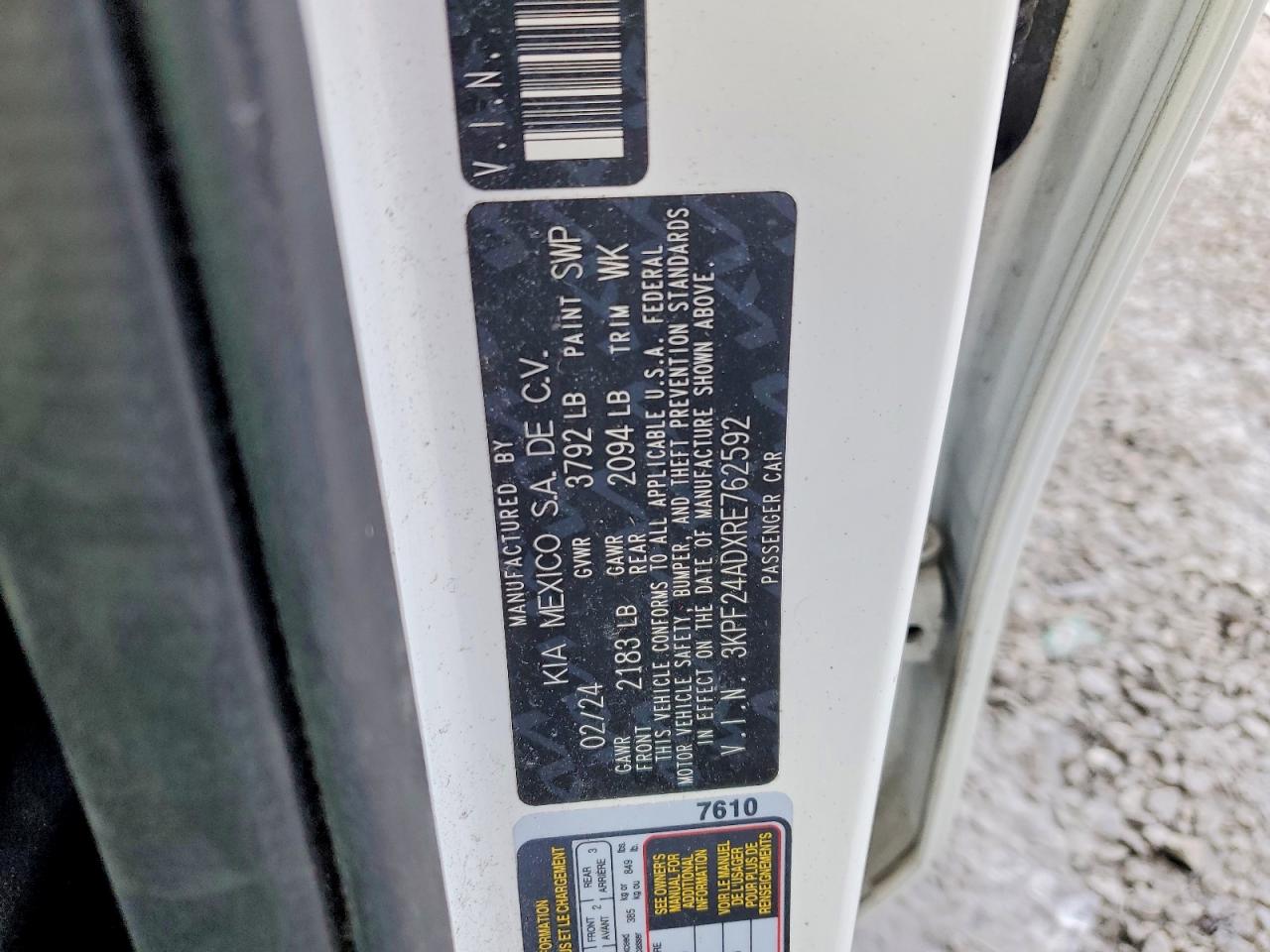 2024 KIA FORTE LX photo 12