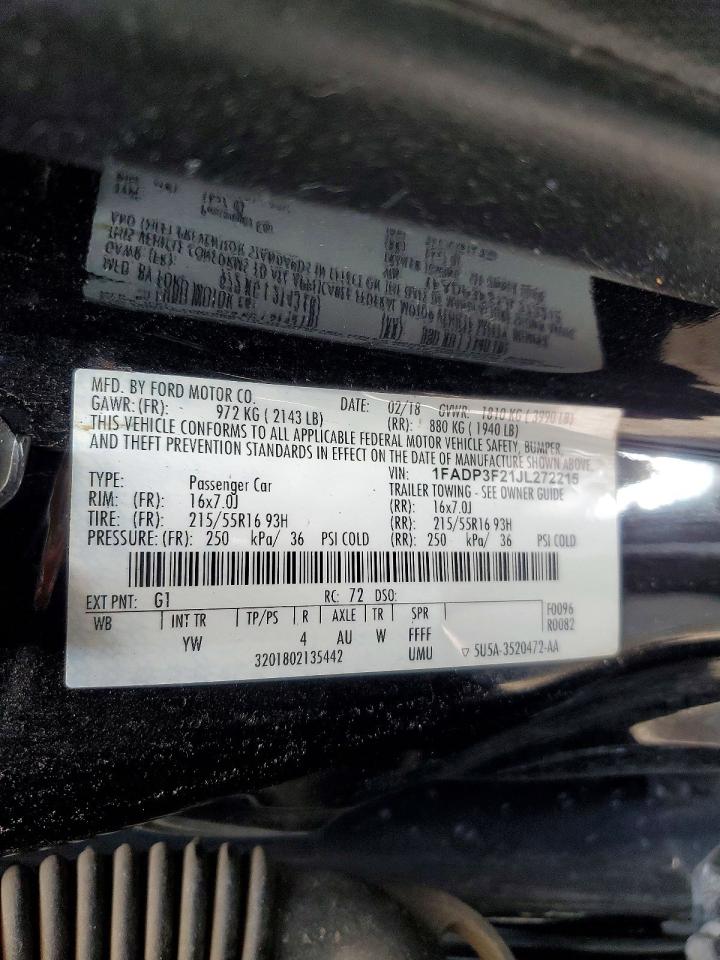 2018 FORD FOCUS SE photo 23