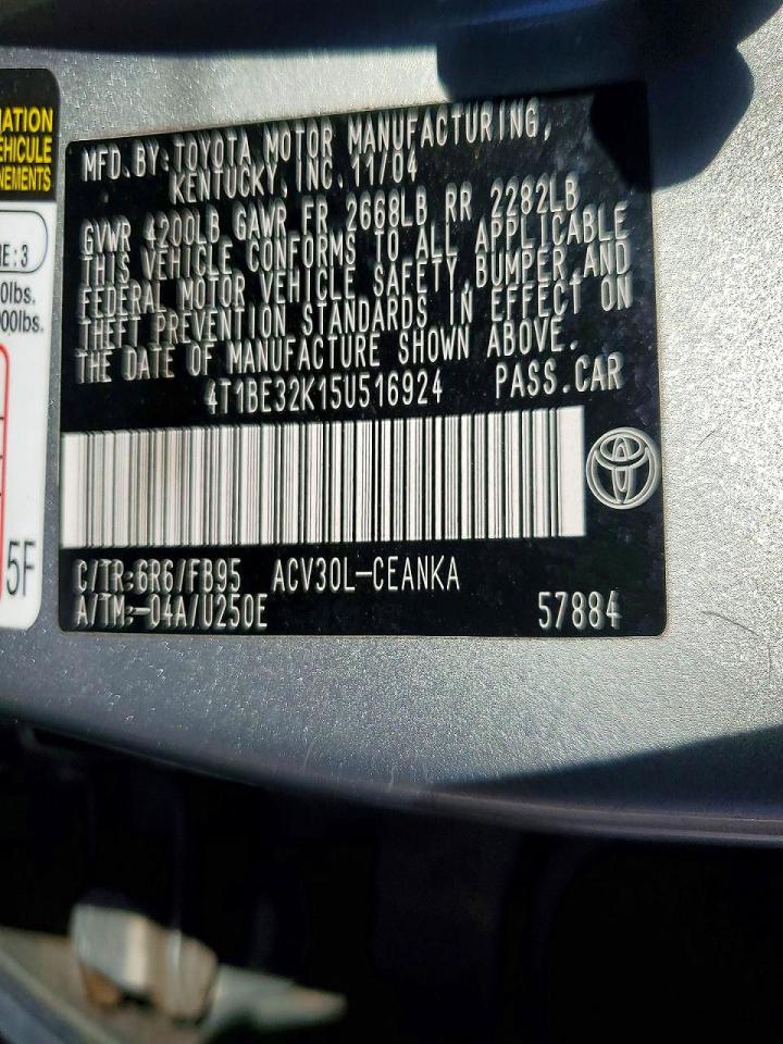 2005 TOYOTA CAMRY LE photo 23