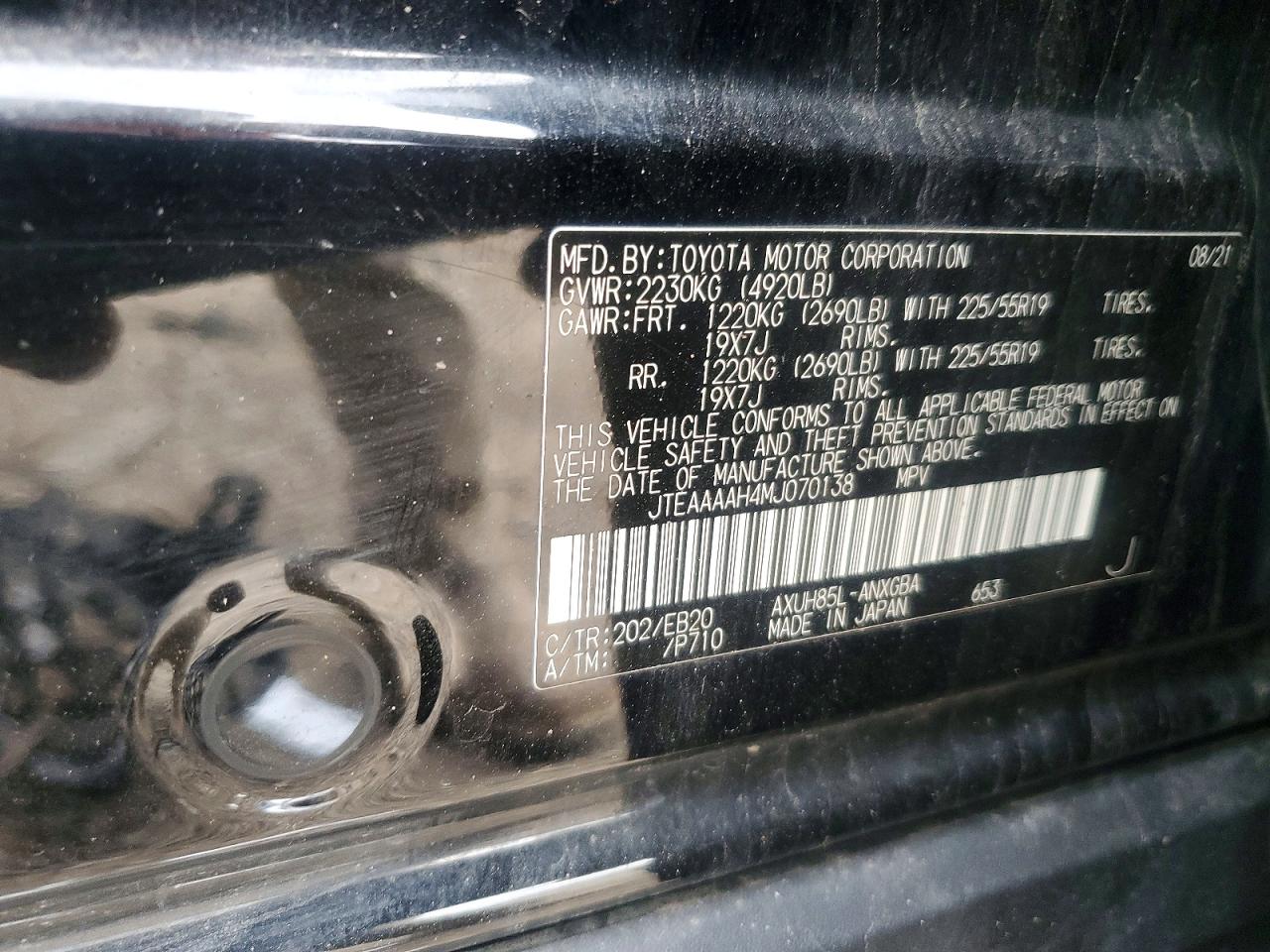 2021 TOYOTA VENZA LE photo 23