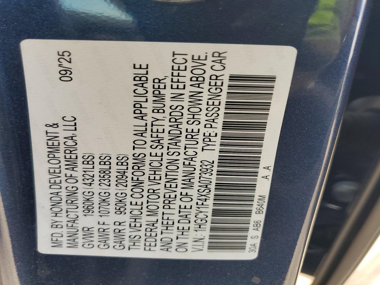 2025 HONDA ACCORD SE photo 25