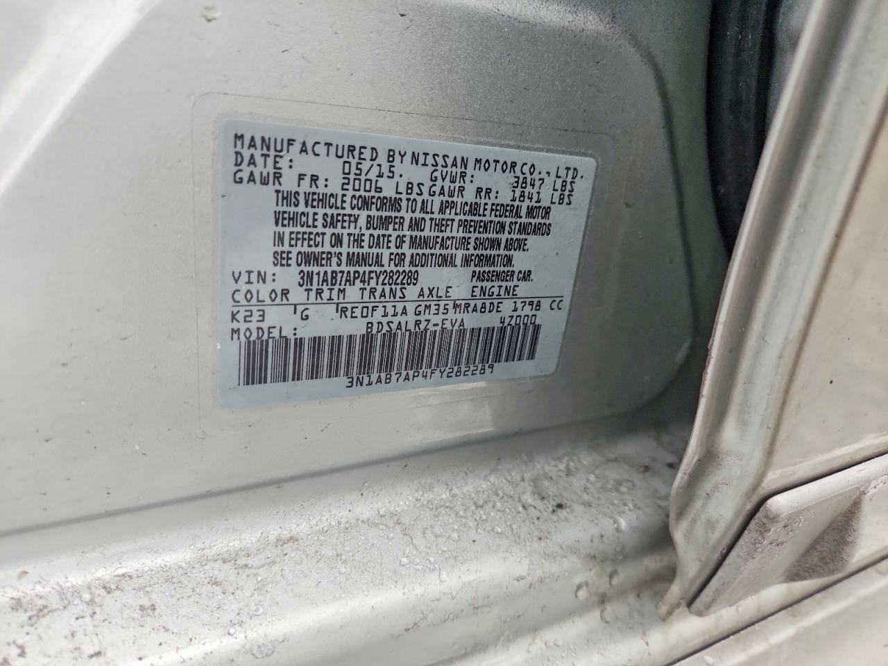 2015 NISSAN SENTRA S photo 23