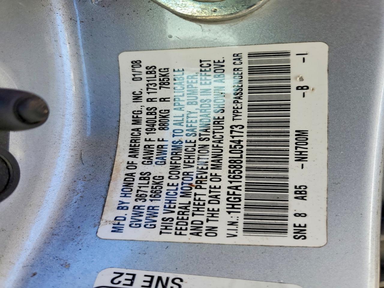 2008 HONDA CIVIC LX photo 25