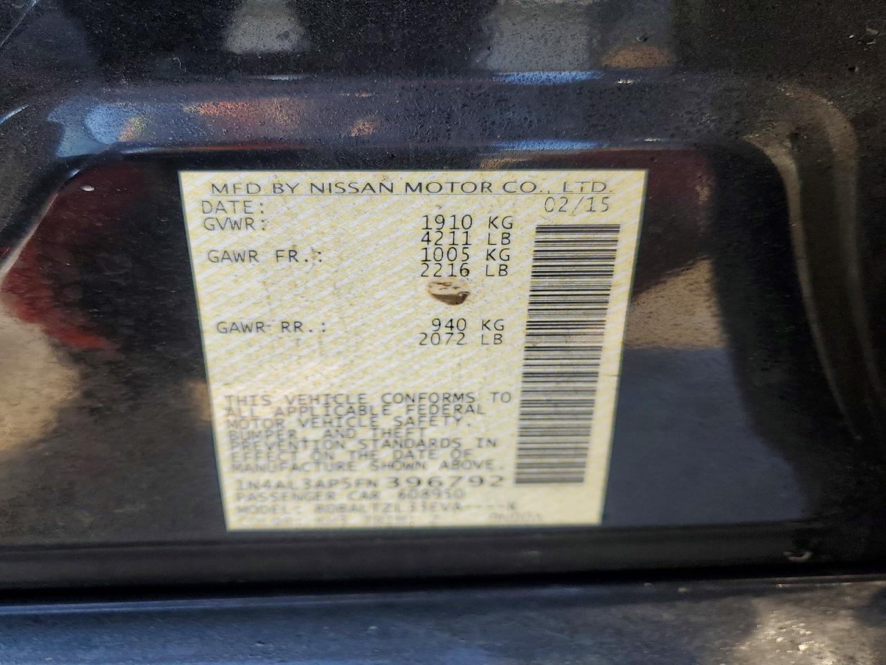 2015 NISSAN ALTIMA 2.5 SL photo 23