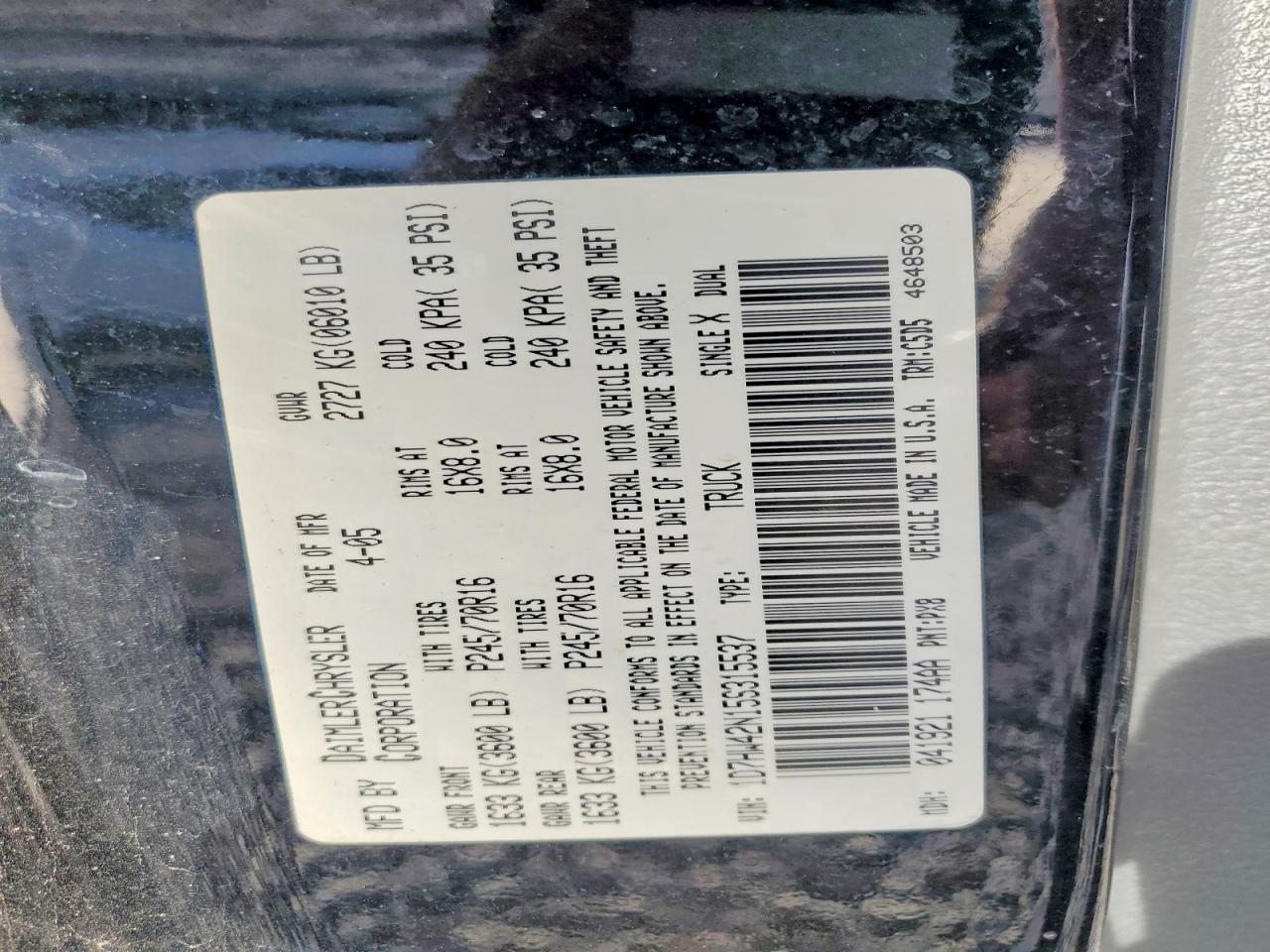 2005 DODGE DAKOTA SLT photo 34