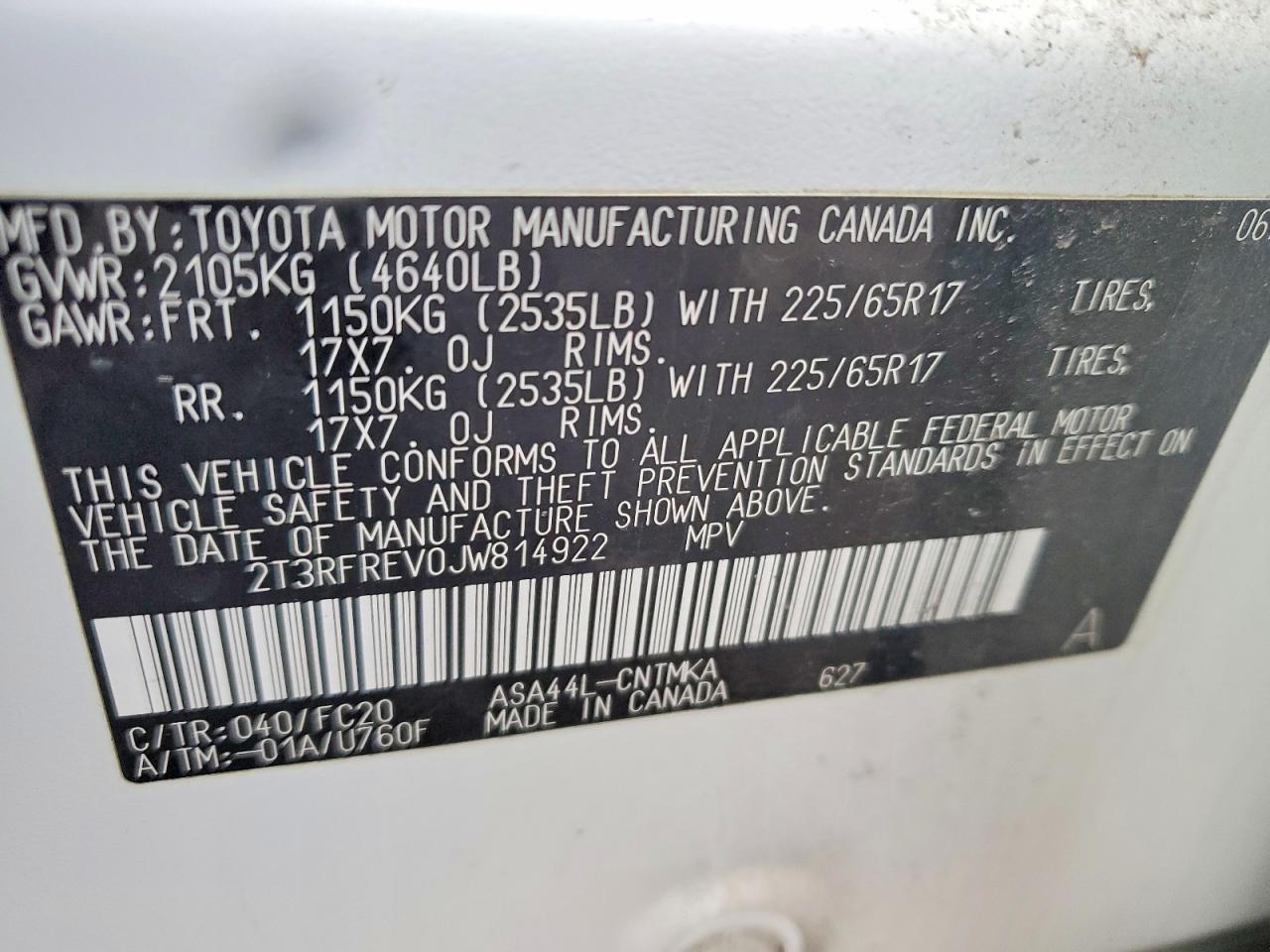 2018 TOYOTA RAV4 XLE photo 34