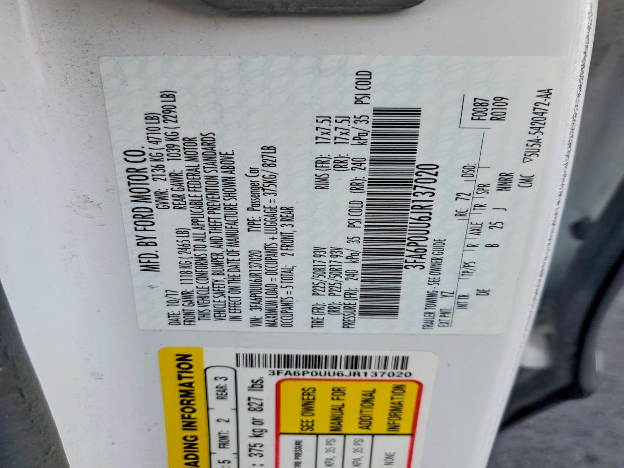 2018 FORD FUSION S HYBRID photo 23