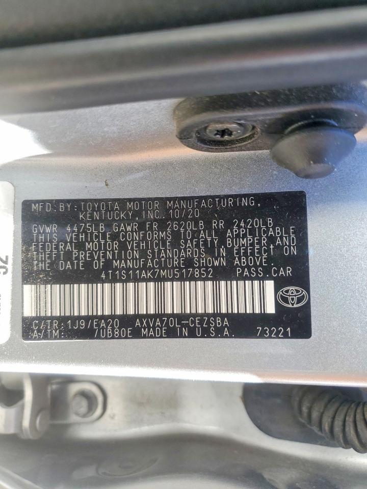 2021 TOYOTA CAMRY NIGHT SHADE photo 34