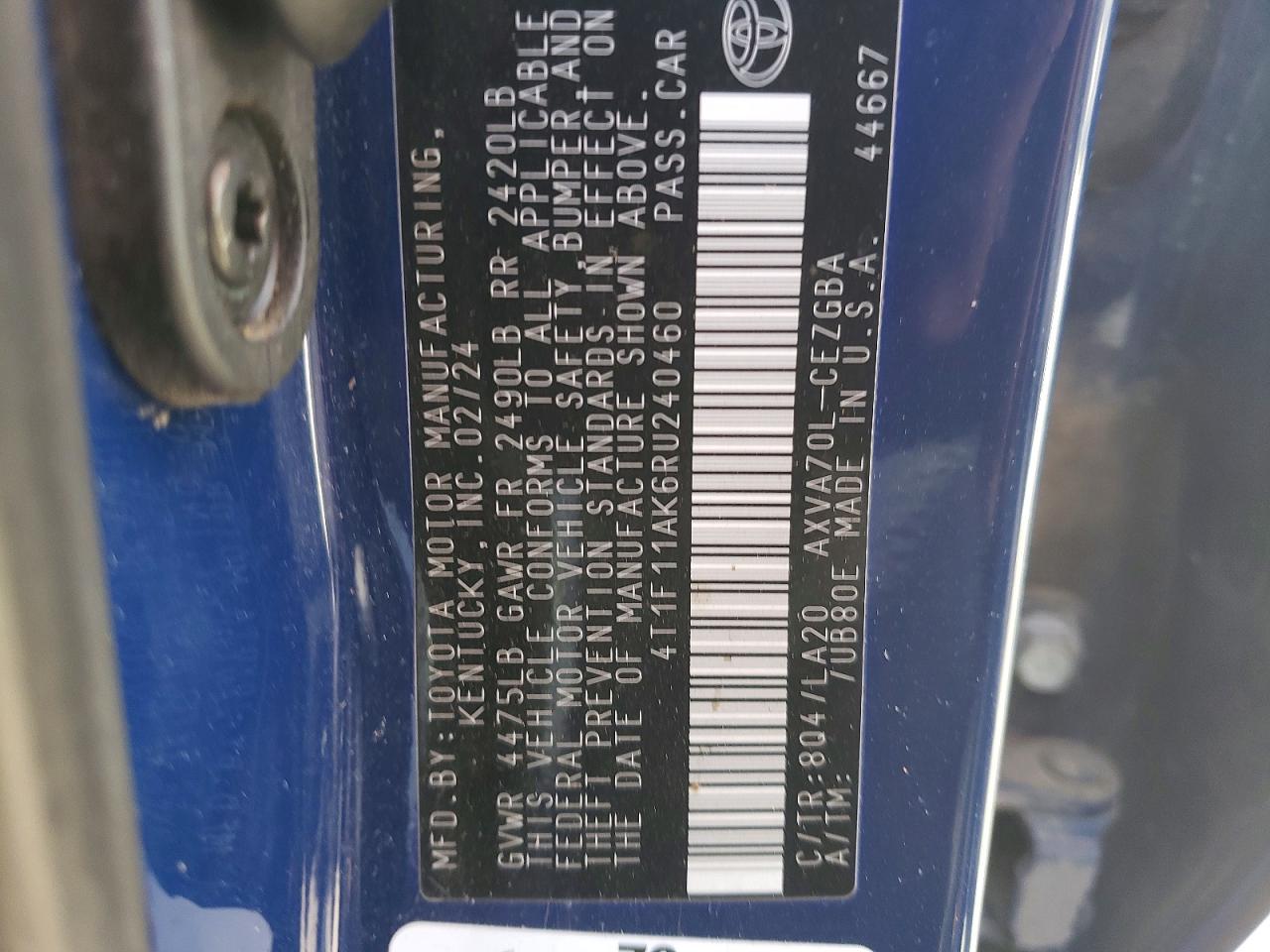 2024 TOYOTA CAMRY XLE photo 12