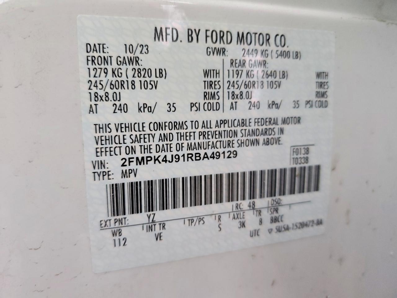 2024 FORD EDGE SEL photo 25