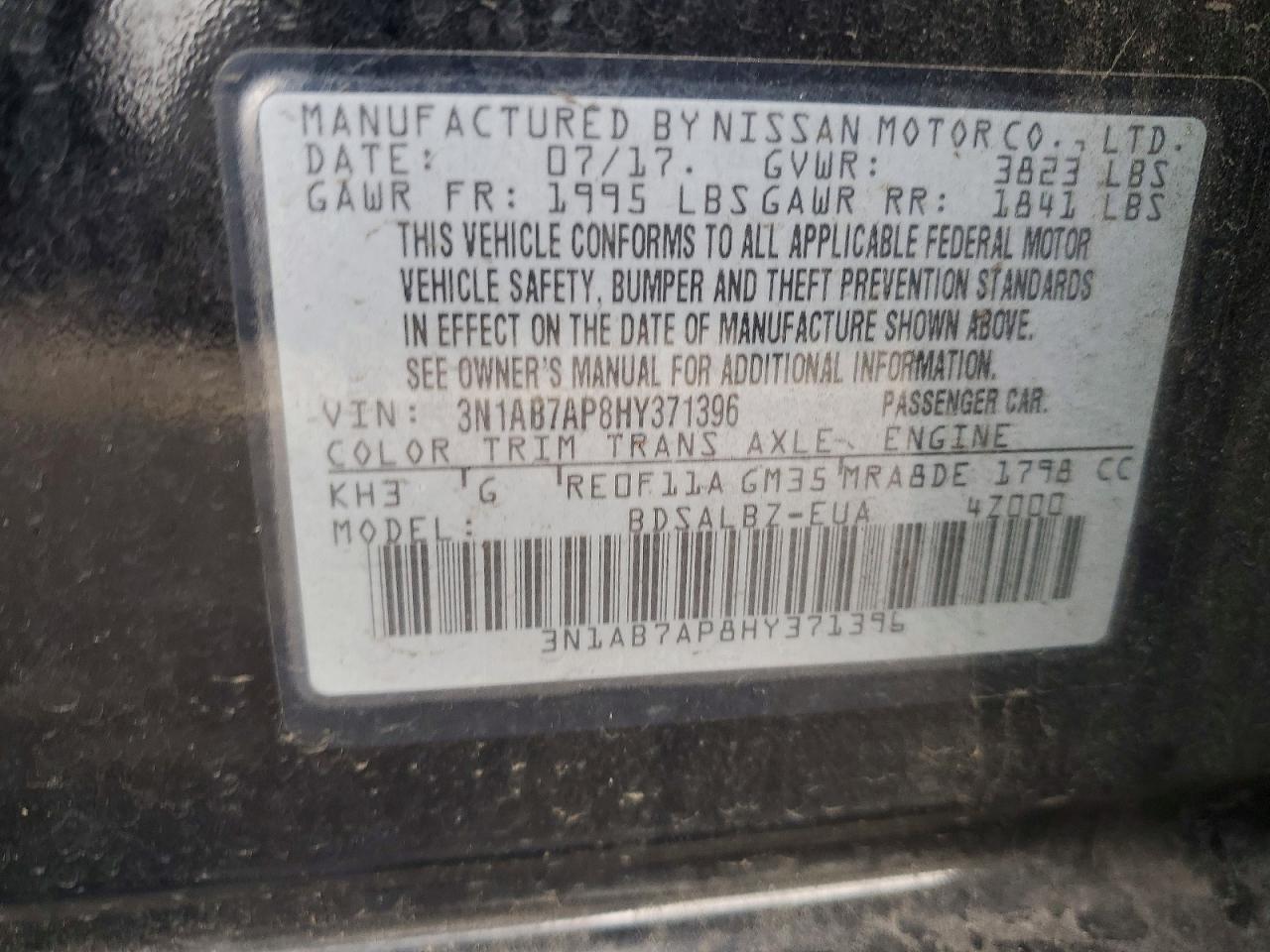 2017 NISSAN SENTRA S photo 23