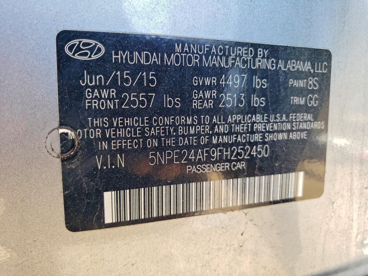 2015 HYUNDAI SONATA SE photo 25