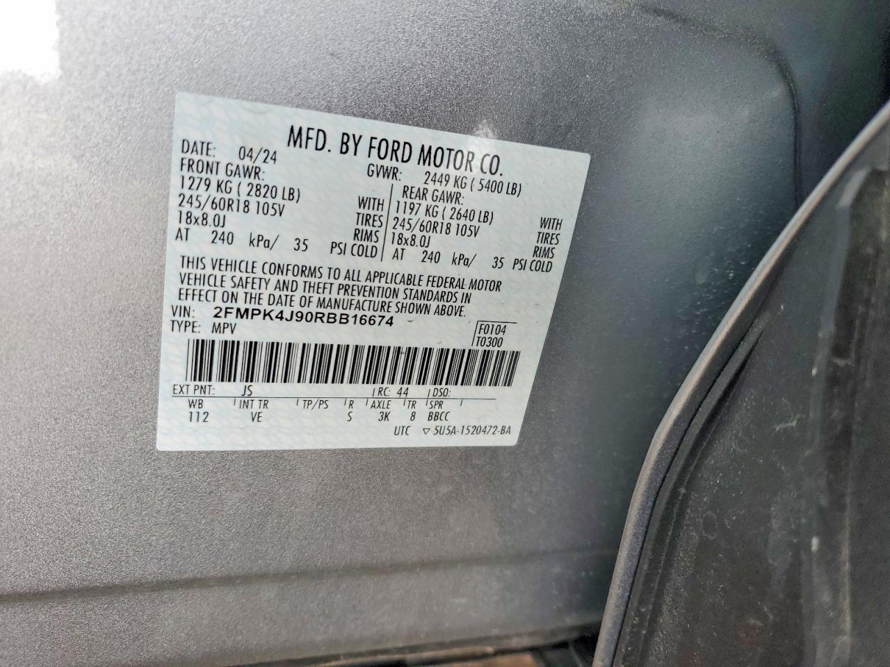 2024 FORD EDGE SEL photo 37