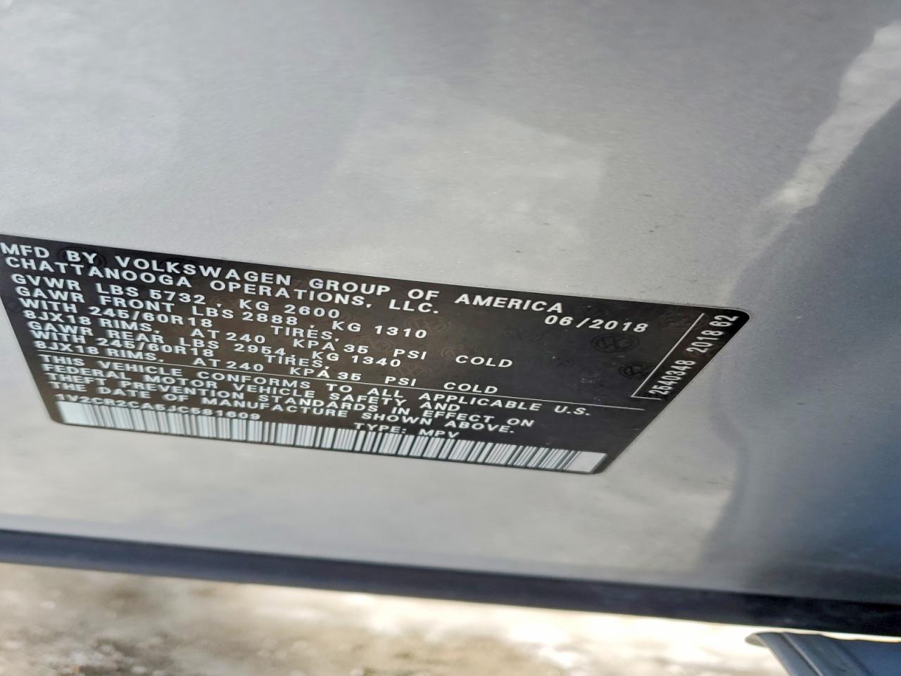 2018 VOLKSWAGEN ATLAS photo 25