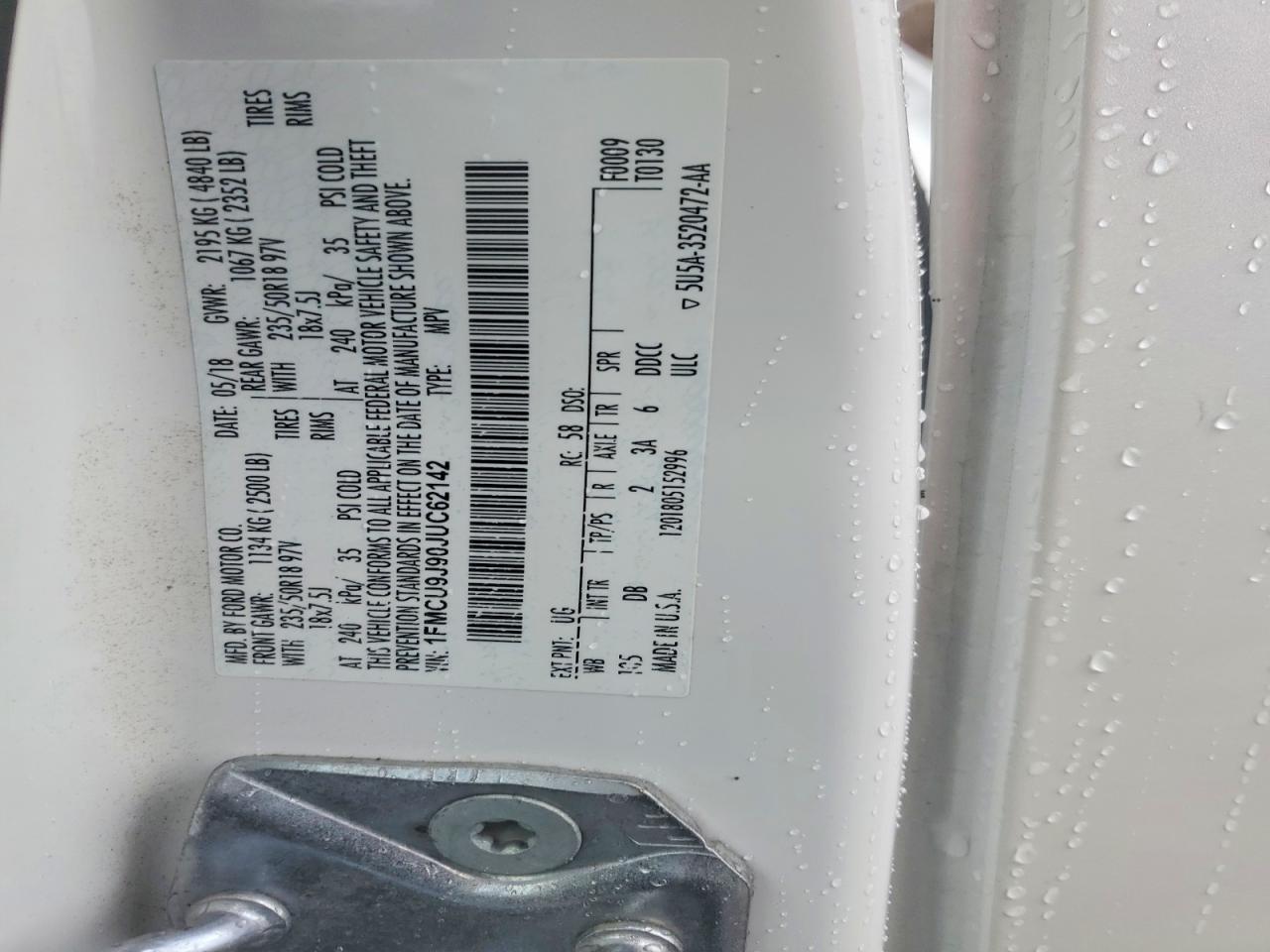 2018 FORD ESCAPE TITANIUM photo 13