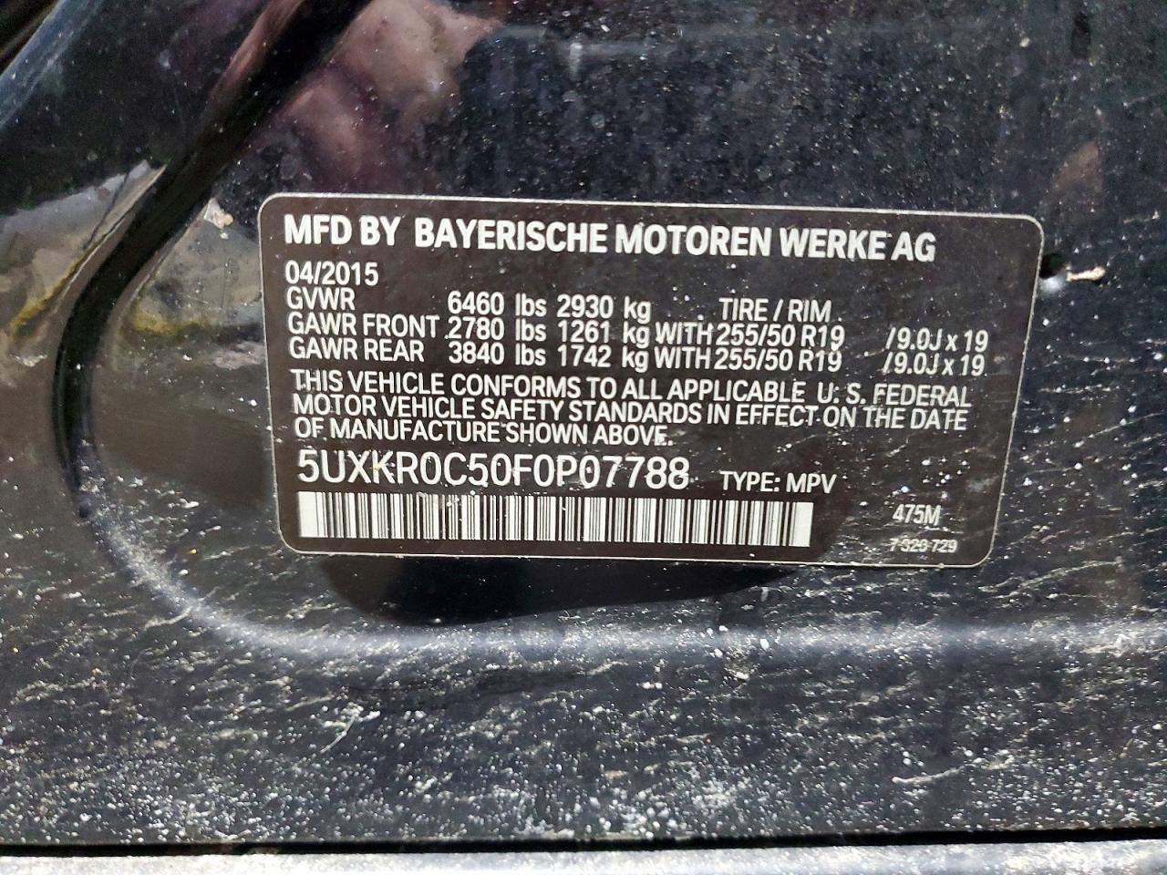 2015 BMW X5 XDRIVE35I photo 13