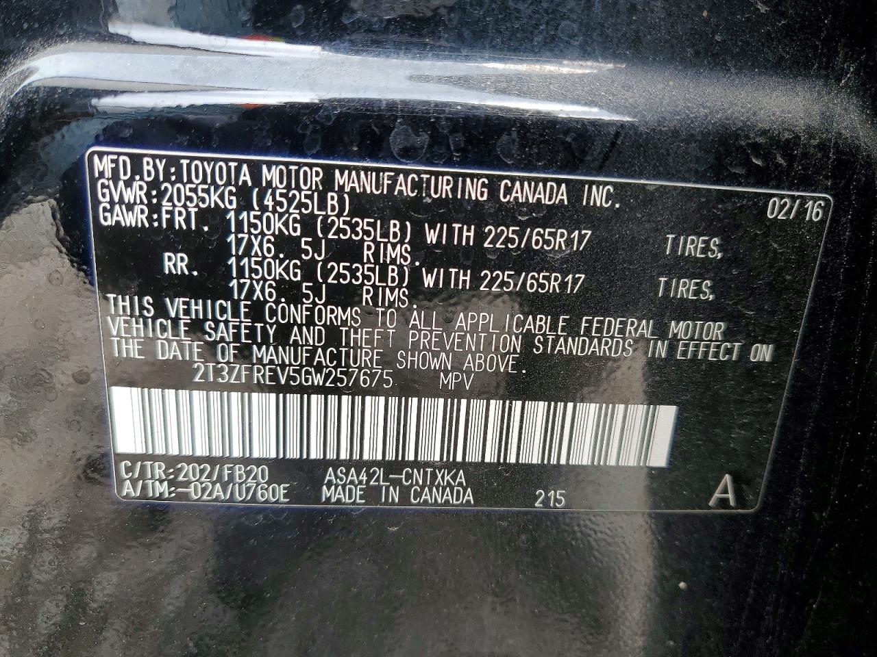 2016 TOYOTA RAV4 LE photo 37