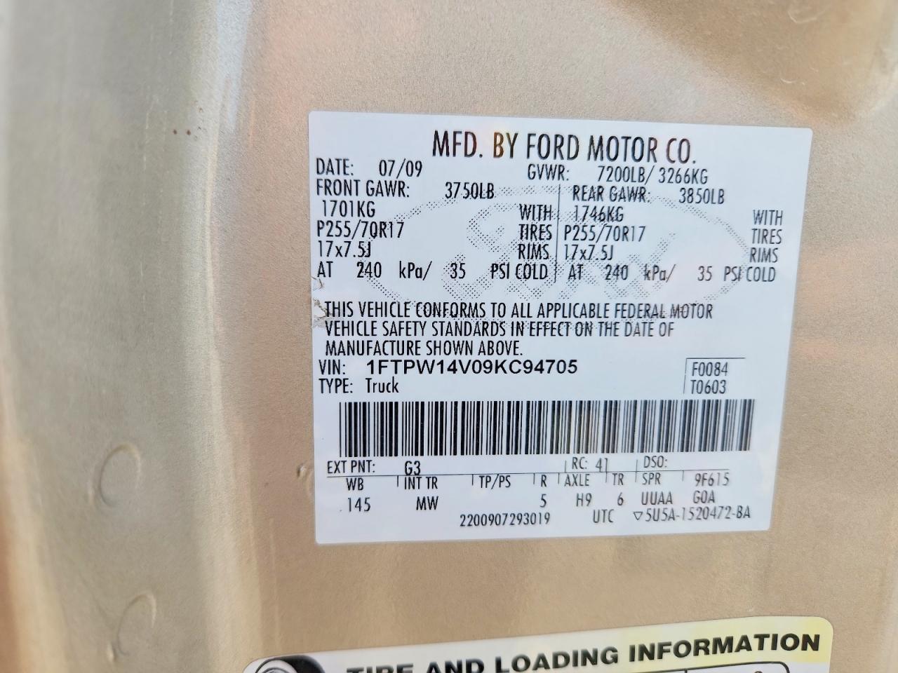 2009 FORD F150 SUPERCREW photo 23