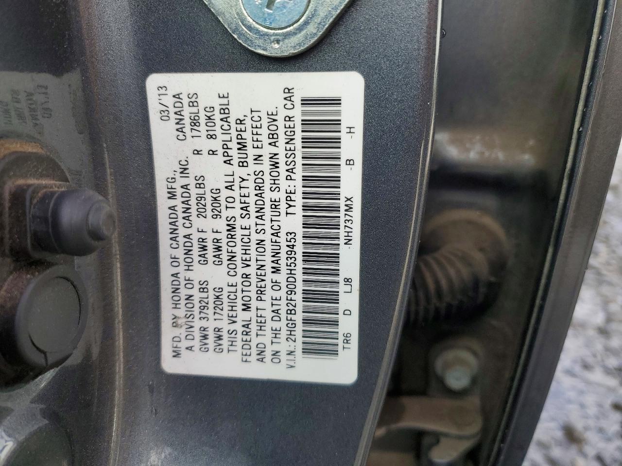 2013 HONDA CIVIC EXL photo 34