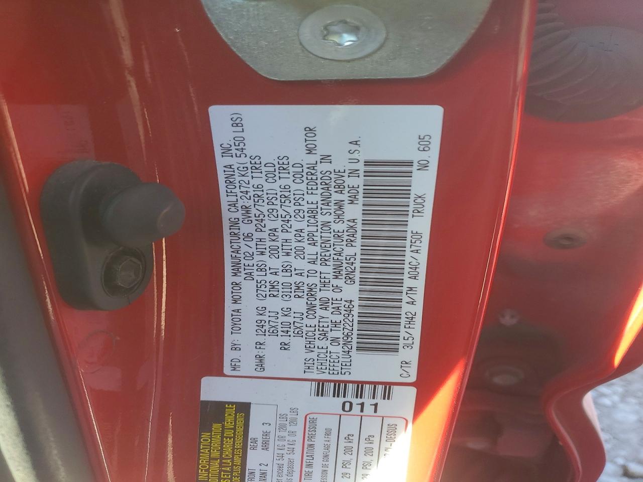 2006 TOYOTA TACOMA V6 photo 12