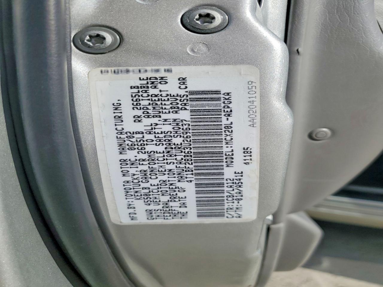 2003 TOYOTA AVALON XL photo 45
