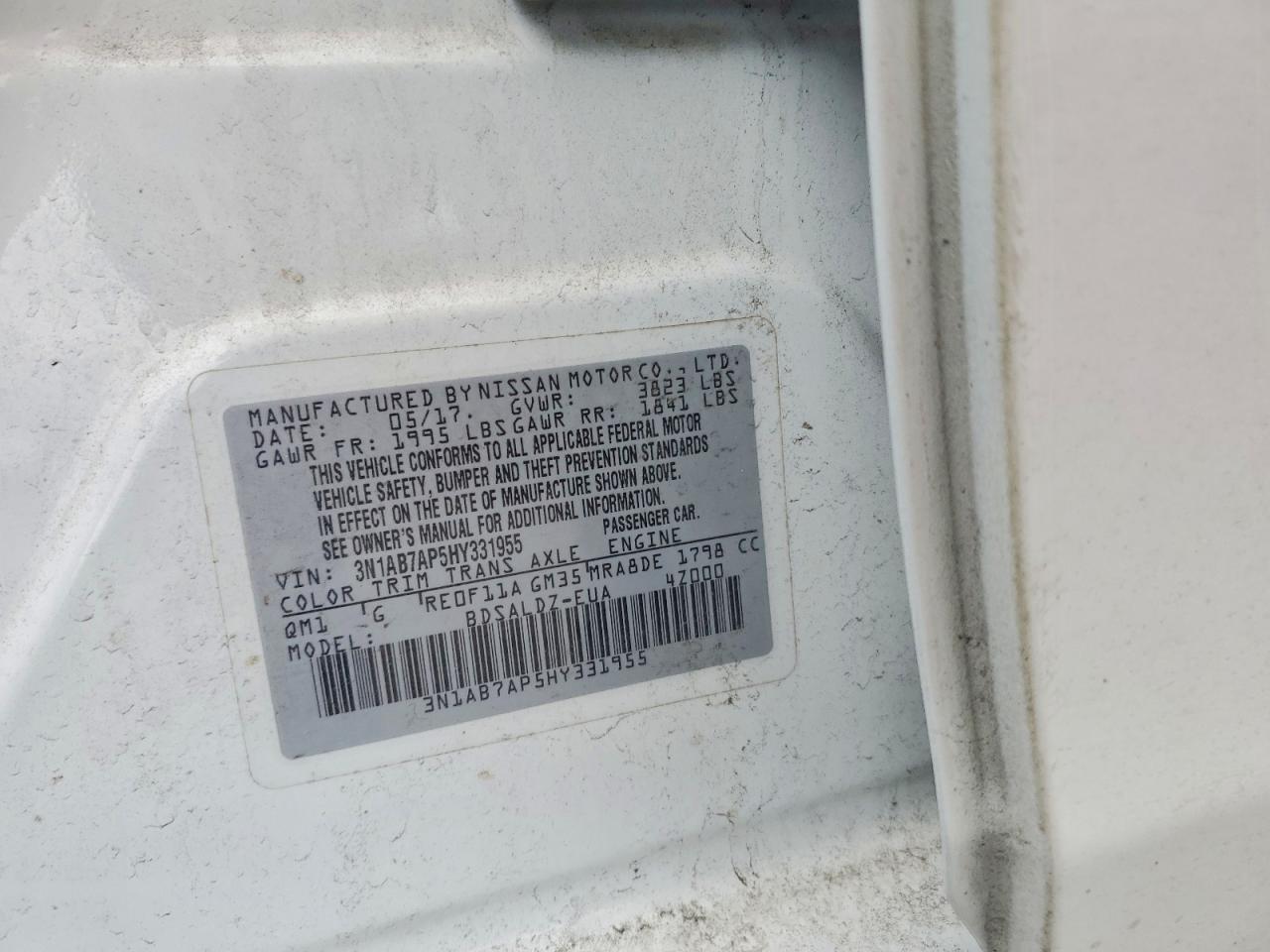 2017 NISSAN SENTRA S photo 23