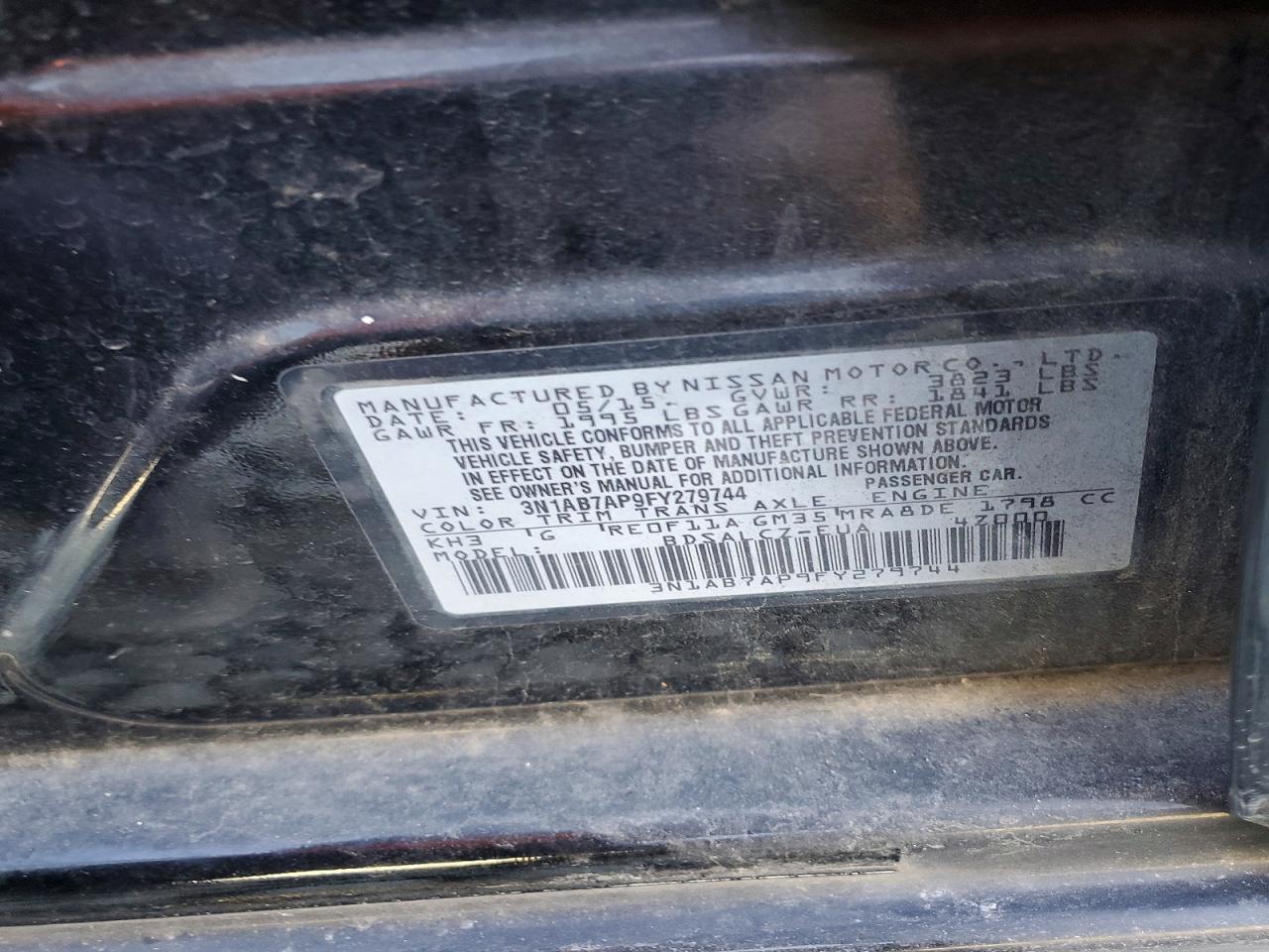 2015 NISSAN SENTRA S photo 23