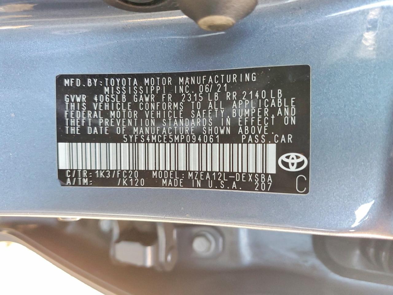 2021 TOYOTA COROLLA SE photo 37