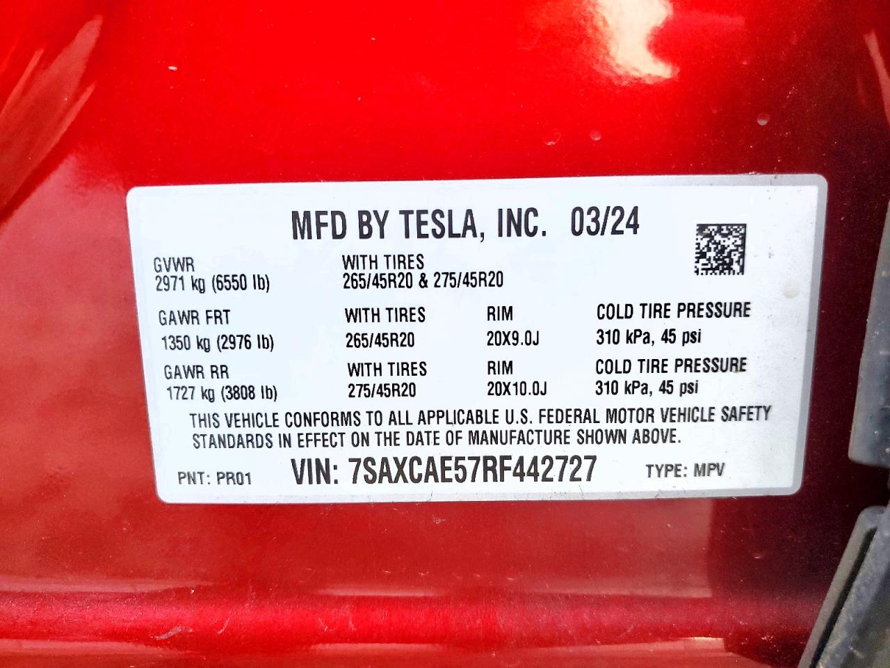 2024 TESLA MODEL X photo 25