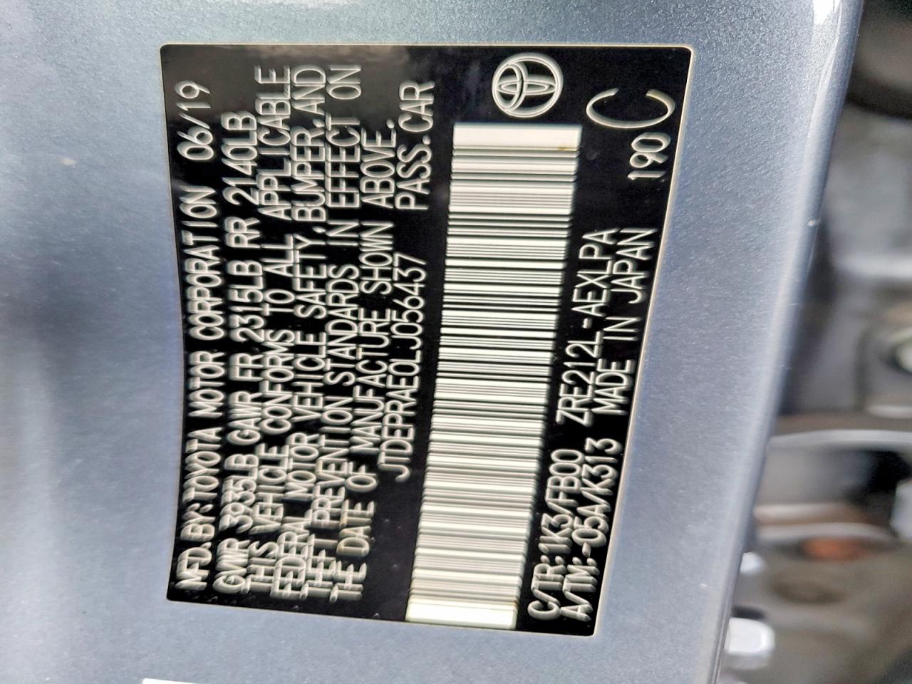 2020 TOYOTA COROLLA LE photo 23